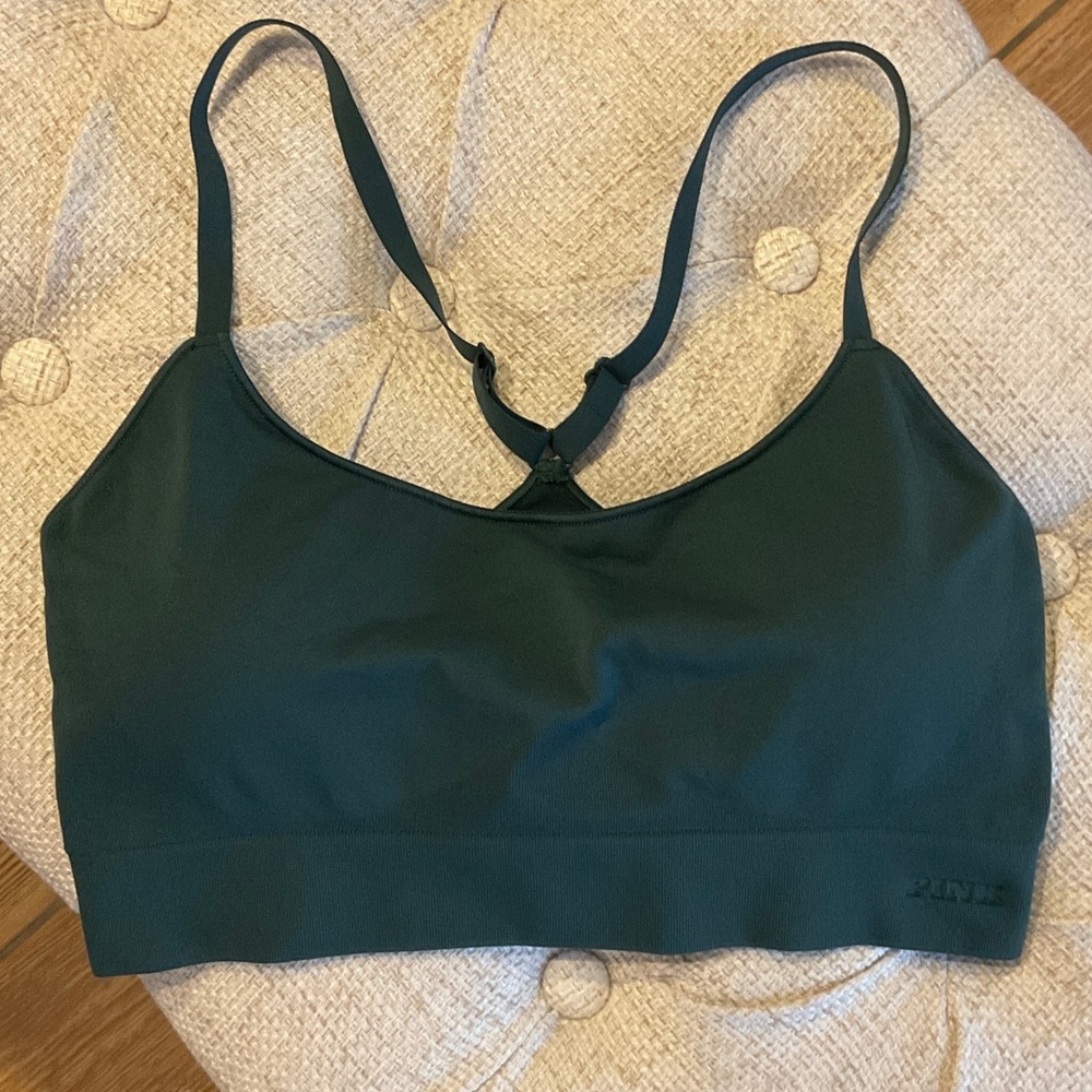 PINK Victoria's Secret Deep Teal Sports Bra